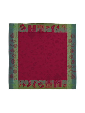 SANDER | Nappe de Noël 100x100cm JOLLY TIME Rouge