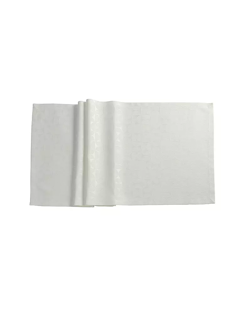 SANDER | Chemin de table 50x140cm ORA JAQUARD Écru | Blanc