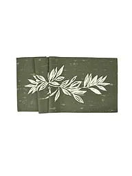 SANDER | Chemin de table BIG LEAVES 50x140cm Kaki | Vert foncé