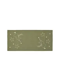 SANDER | Chemin de table de Noël 38x85cm STARDUST Ecru | Olive