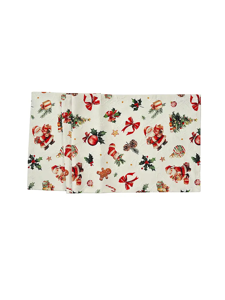 SANDER | Chemin de table de Noël 40x100cm CAPTAIN REINDEER Original | Crème