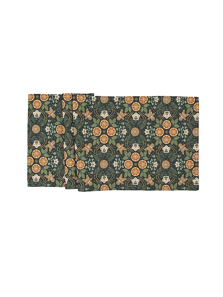 SANDER | Chemin de table de Noël 50x140cm CHESTER Vert | Vert foncé