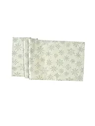 SANDER | Chemin de table de Noël 50x140cm CRISTALLO LUCE Écru/Argent | Crème