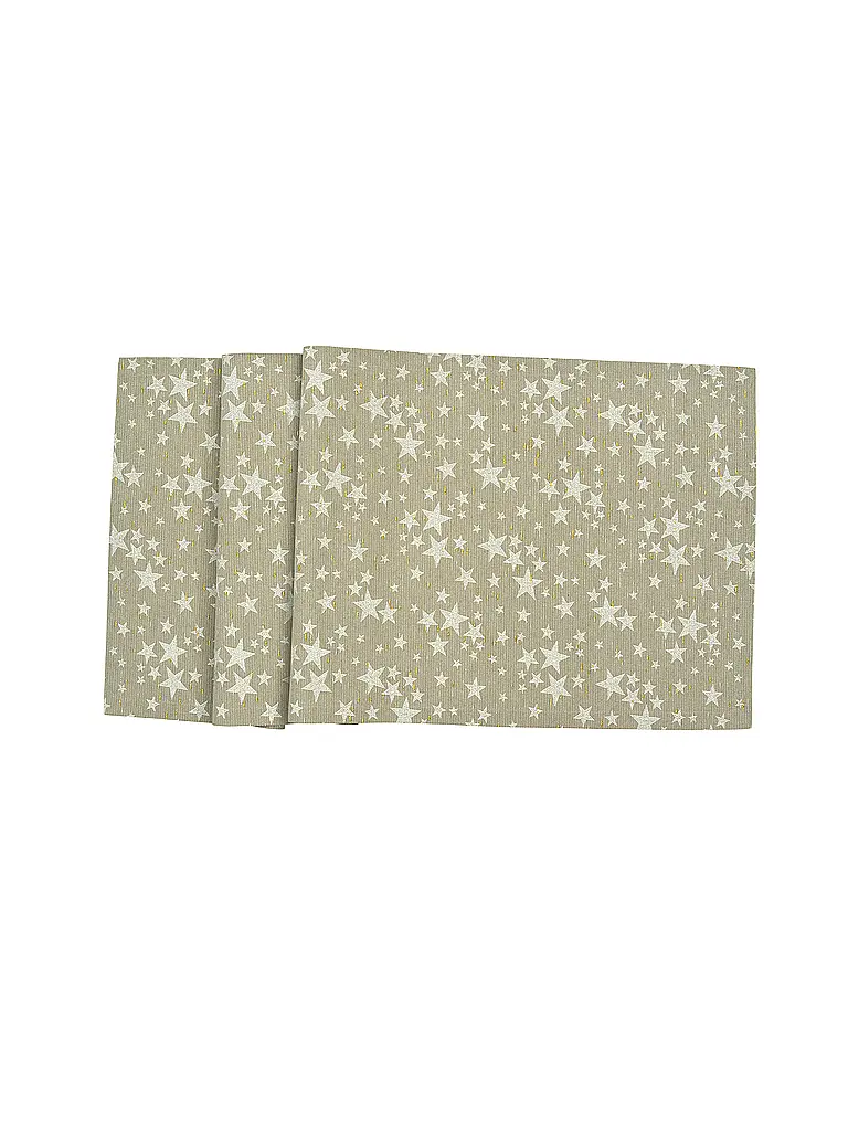 SANDER | Chemin de table de Noël 50x140cm STELLE D'ORO Taupe | hellbraun