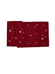 SANDER | Chemin de table de Noël 50x150cm SKYLA Ecru | Rouge