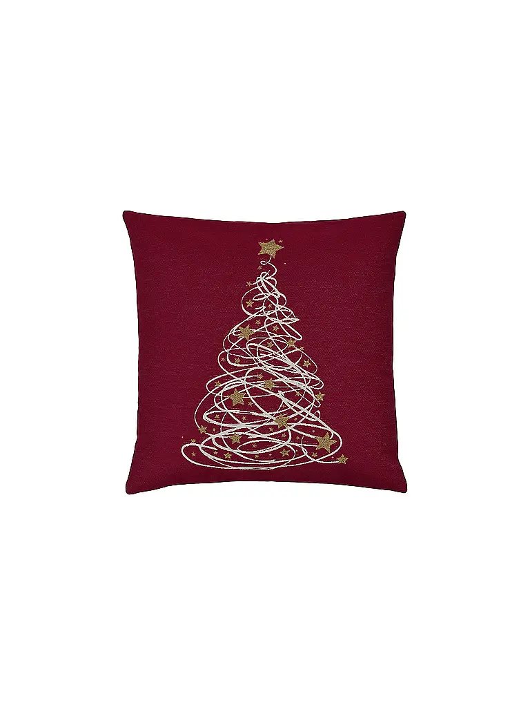 SANDER | Housse de coussin de Noël 45x45cm GINO Rouge | dunkelrot