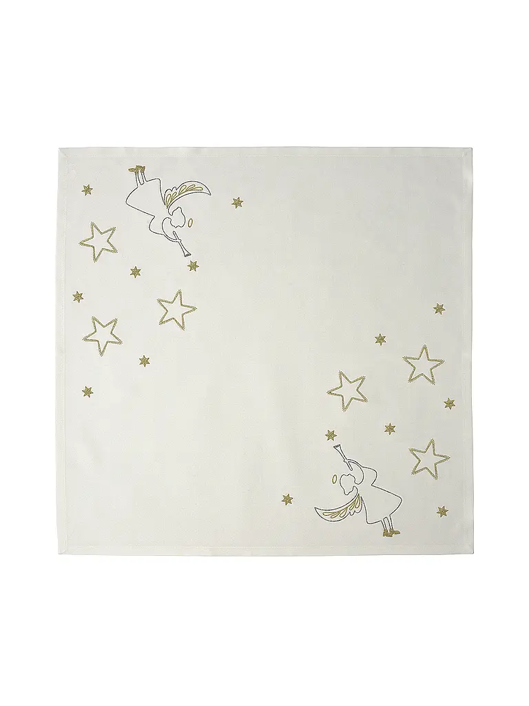 SANDER | Mitte de Noël 85x85cm STARDUST Écru | Crème