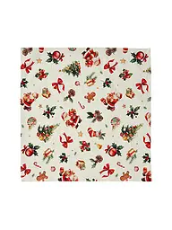 SANDER | Nappe de Noël 85x85cm CAPTAIN REINDEER Original | Crème