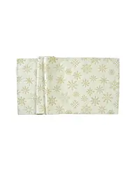 SANDER | Nappe de Noël 85x85cm CRISTALLO LUCE Écru/Argent | Crème