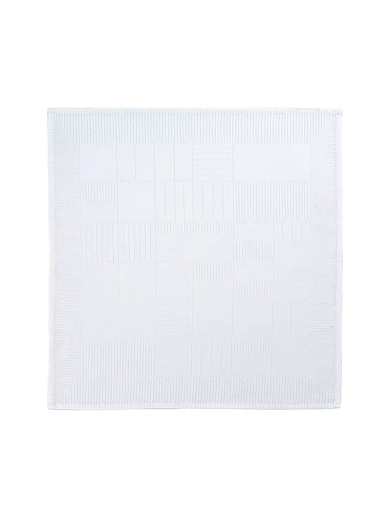 SANDER | Serviette Lexie Damassé 45x45cm Blanc | weiss