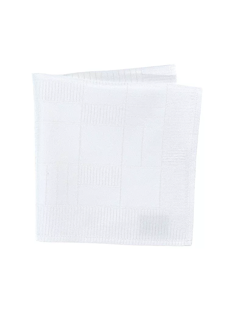 SANDER | Serviette Lexie Damassé 45x45cm Blanc | weiss