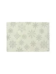 SANDER | Set de table de Noël 35x50cm CRISTALLO LUCE Écru/Or | Crème