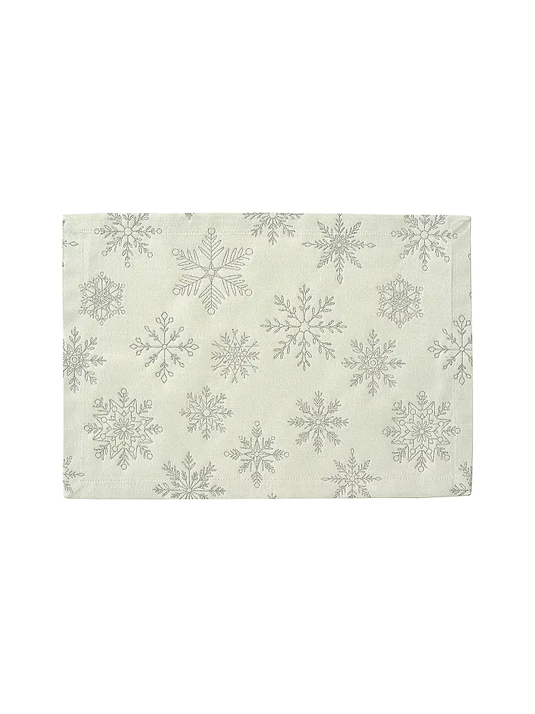 SANDER | Set de table de Noël 35x50cm CRISTALLO LUCE Écru/Argent | creme