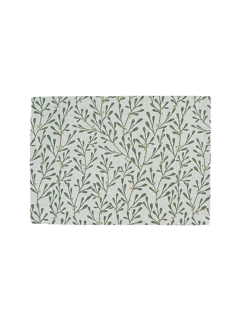 SANDER | Set de table de Noël 35x50cm MISTY Écru/Vert | dunkelgrün