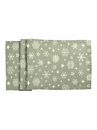 SANDER | Tischläufer CRISTALLO NEVE 50x140cm Jade | Vert clair