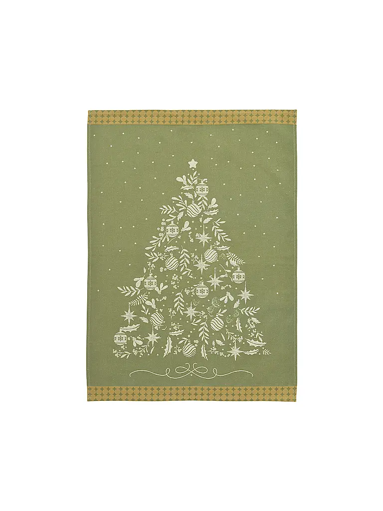 SANDER | Torchon de Noël 50x70cm CHEF TREE Olive | Vert clair