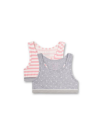 SANETTA | Bustier fille lot de 2 gris clair