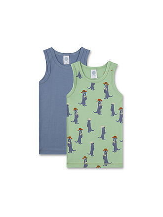 SANETTA | Lot de 2 débardeurs pour garçon vert jade