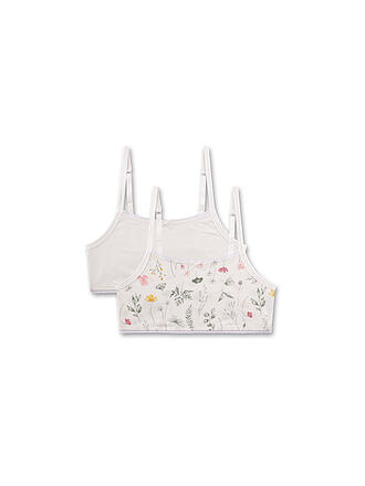 SANETTA | Bustier pour fille, lot de 2, whitepebb