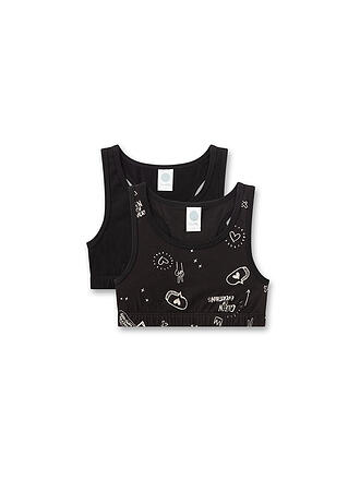SANETTA | Mädchen Bustier 2er Pkg. super black