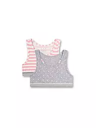 SANETTA | Bustier fille lot de 2 gris clair | Gris clair