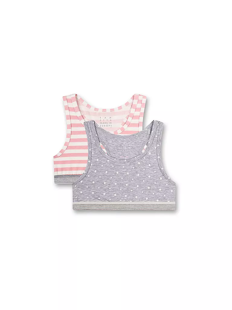 SANETTA | Bustier fille lot de 2 gris clair | hellgrau