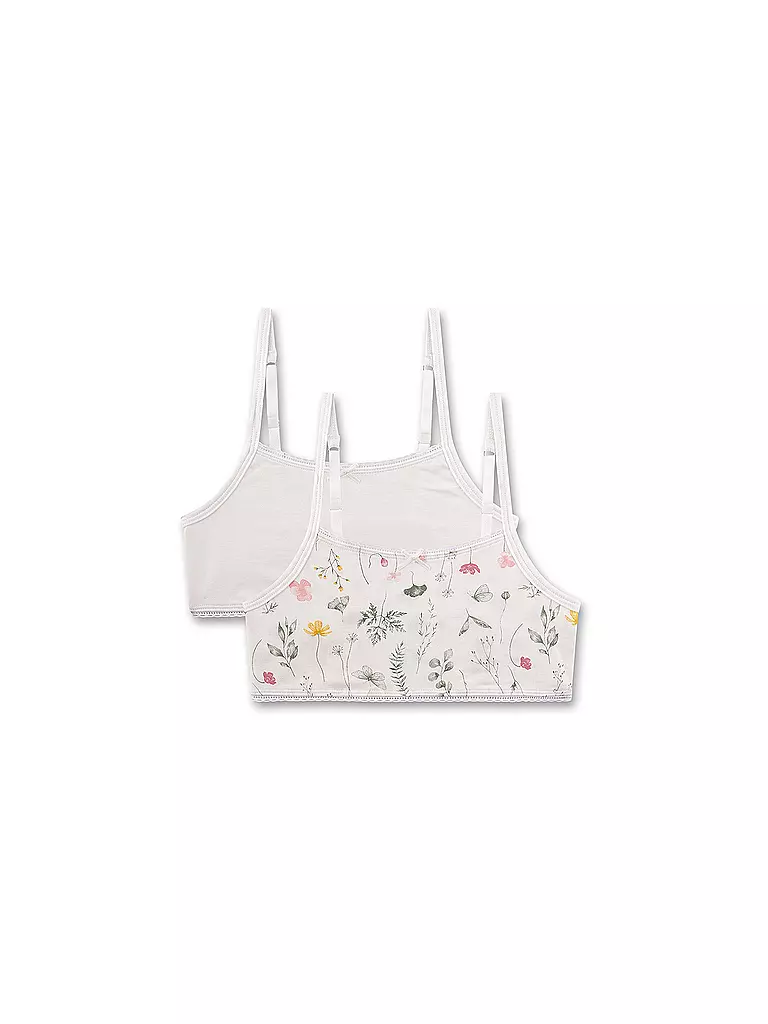 SANETTA | Bustier pour fille, lot de 2, whitepebb | creme