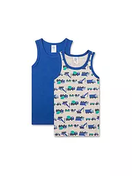 SANETTA | Débardeur garçon lot de 2 nature chiné | Bleu
