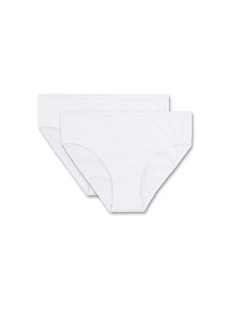 SANETTA | Slip pour fille, lot de 2, blanc | weiss
