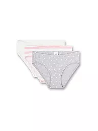 SANETTA | Slip pour fille, lot de 3, gris clair chiné | Gris clair