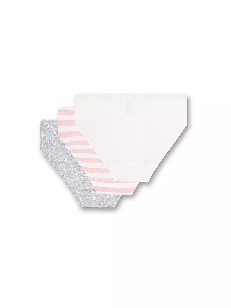 SANETTA | Slip pour fille, lot de 3, gris clair chiné | Gris clair