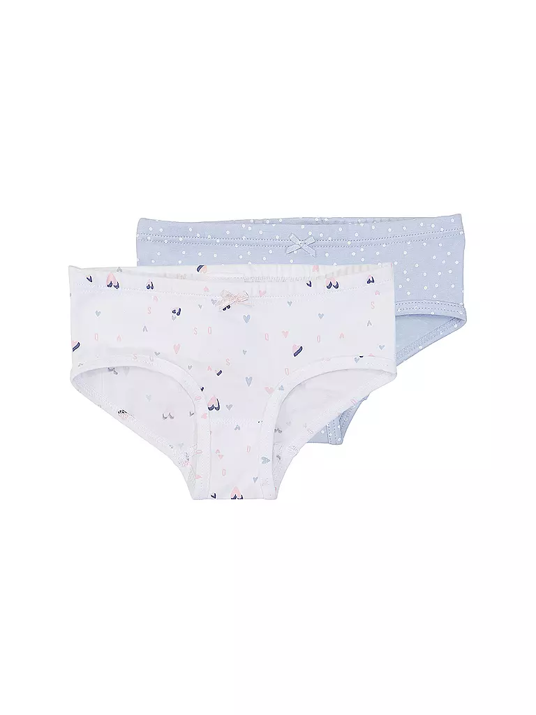 SANETTA | Slips pour filles, lot de 2, blanc | weiss