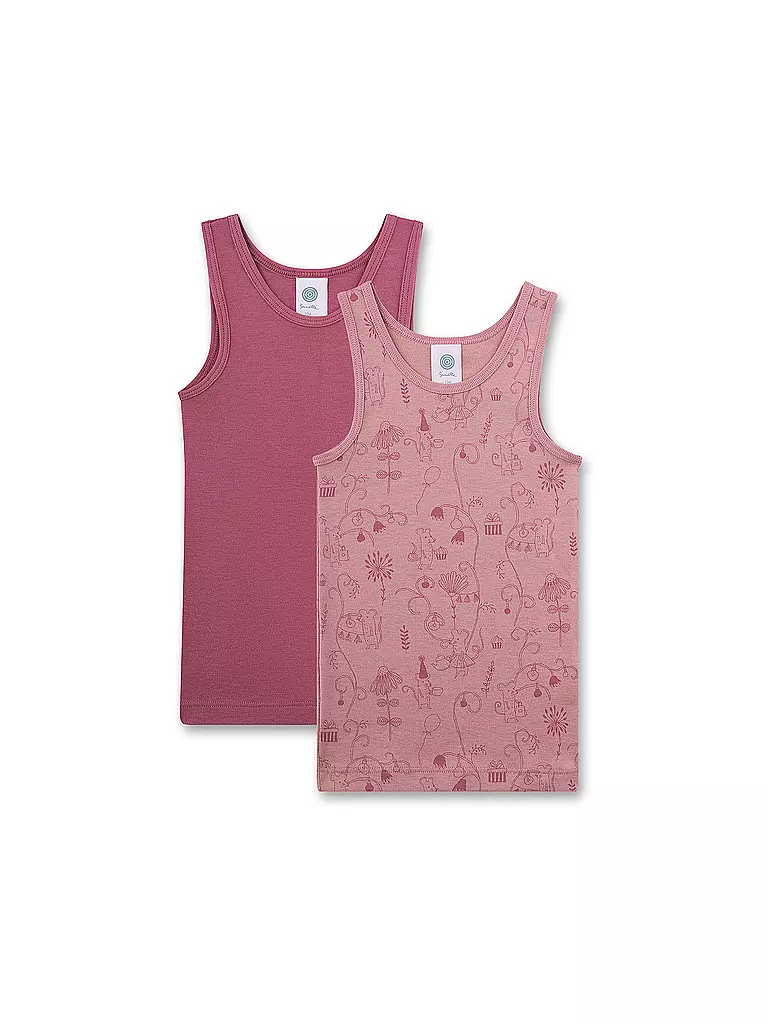 SANETTA | Top pour fille, lot de 2, rose foncé | rosa