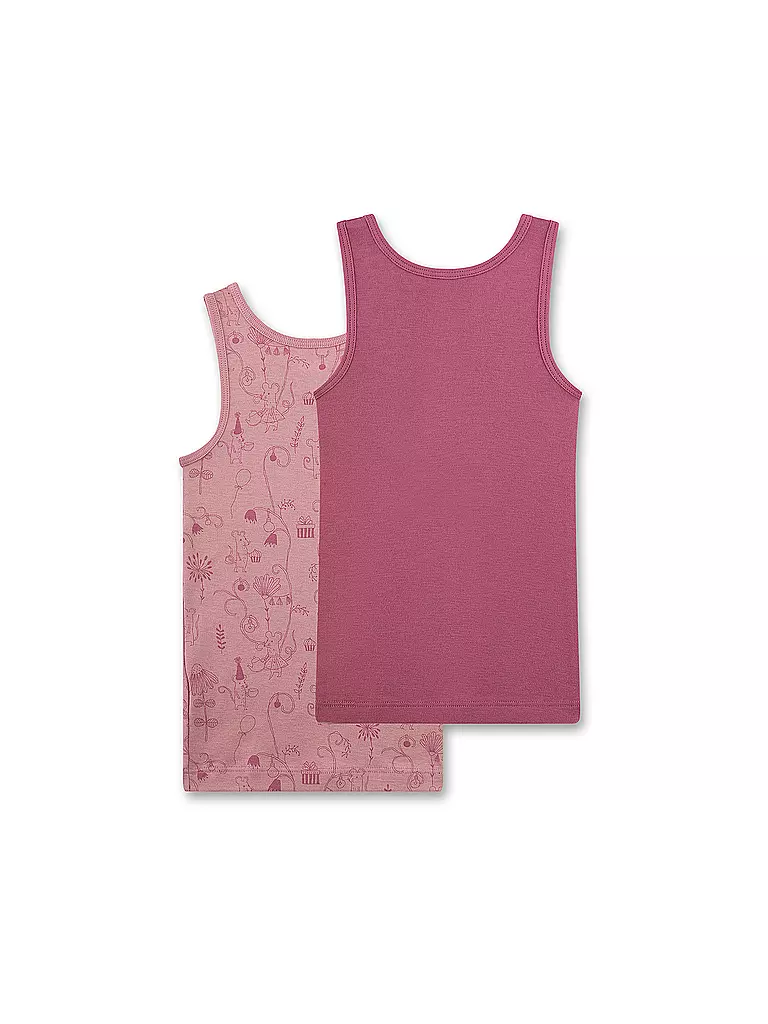 SANETTA | Top pour fille, lot de 2, rose foncé | 
