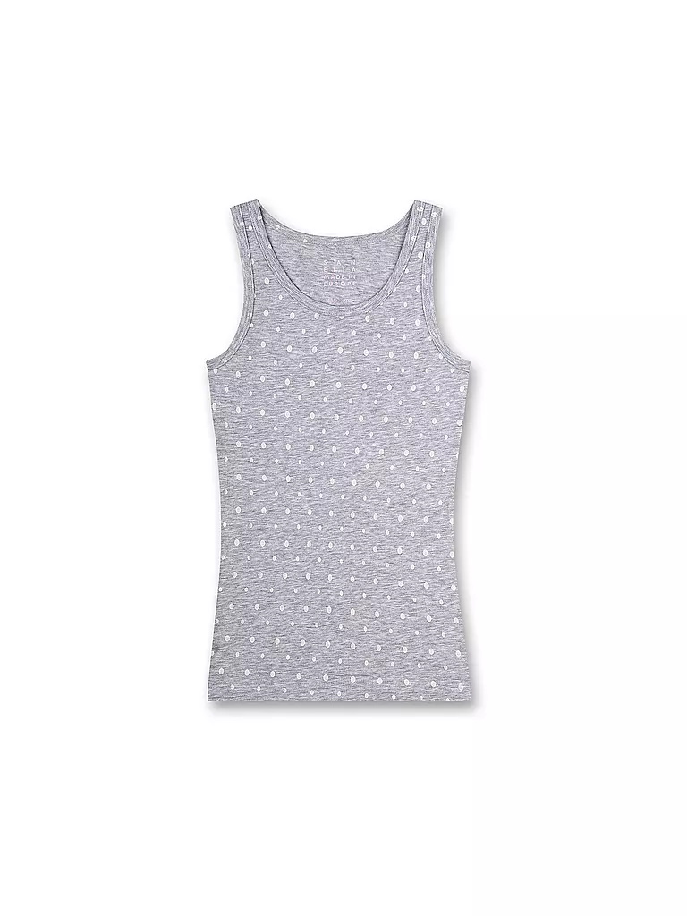 SANETTA | Top pour fille - Débardeur gris clair chiné | Gris clair