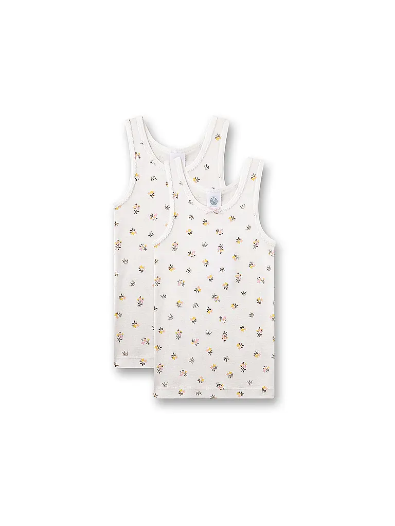 SANETTA | Top pour fille - Débardeur lot de 2 white pebb | Crème