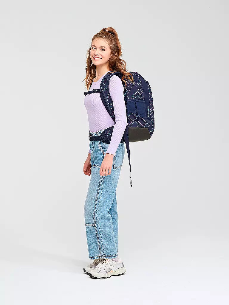 SATCH | Sac à dos scolaire Air Purple Lazer | Bleu foncé