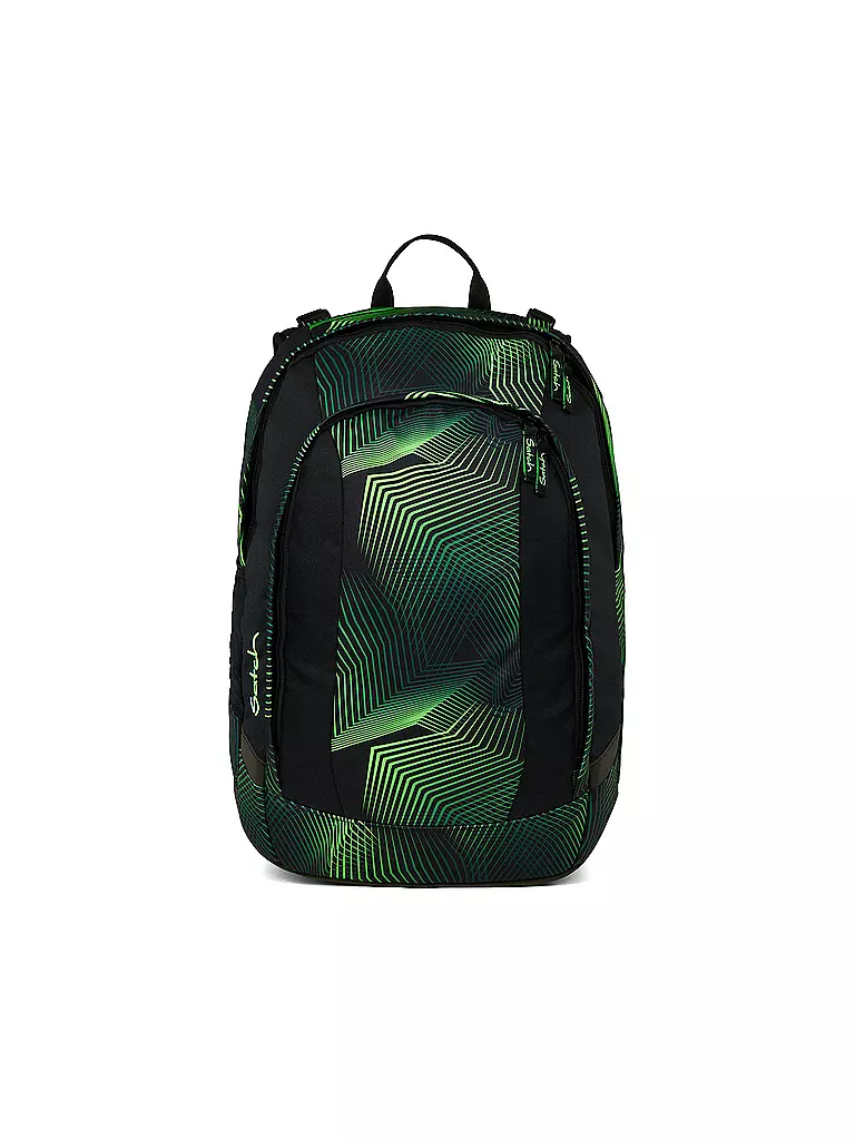 SATCH | Sac à dos scolaire Air Seismic Green | Noir