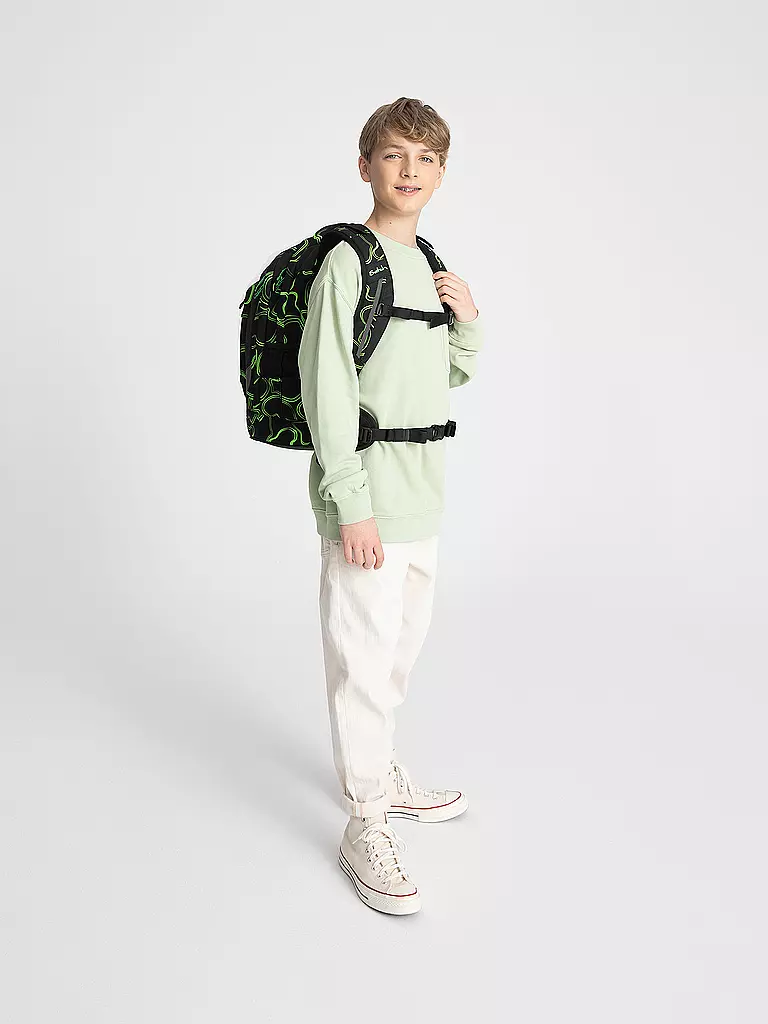 SATCH | Sac à dos scolaire Pack - Green Supreme | Noir