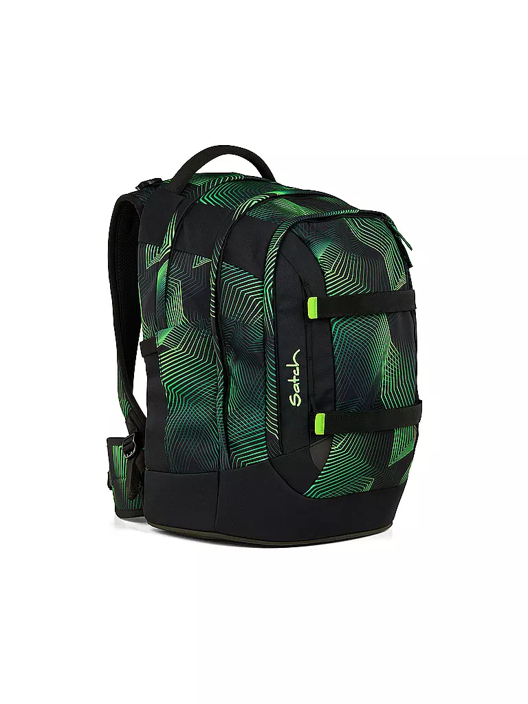 SATCH | Sac à dos scolaire Pack Seismic Green | Noir