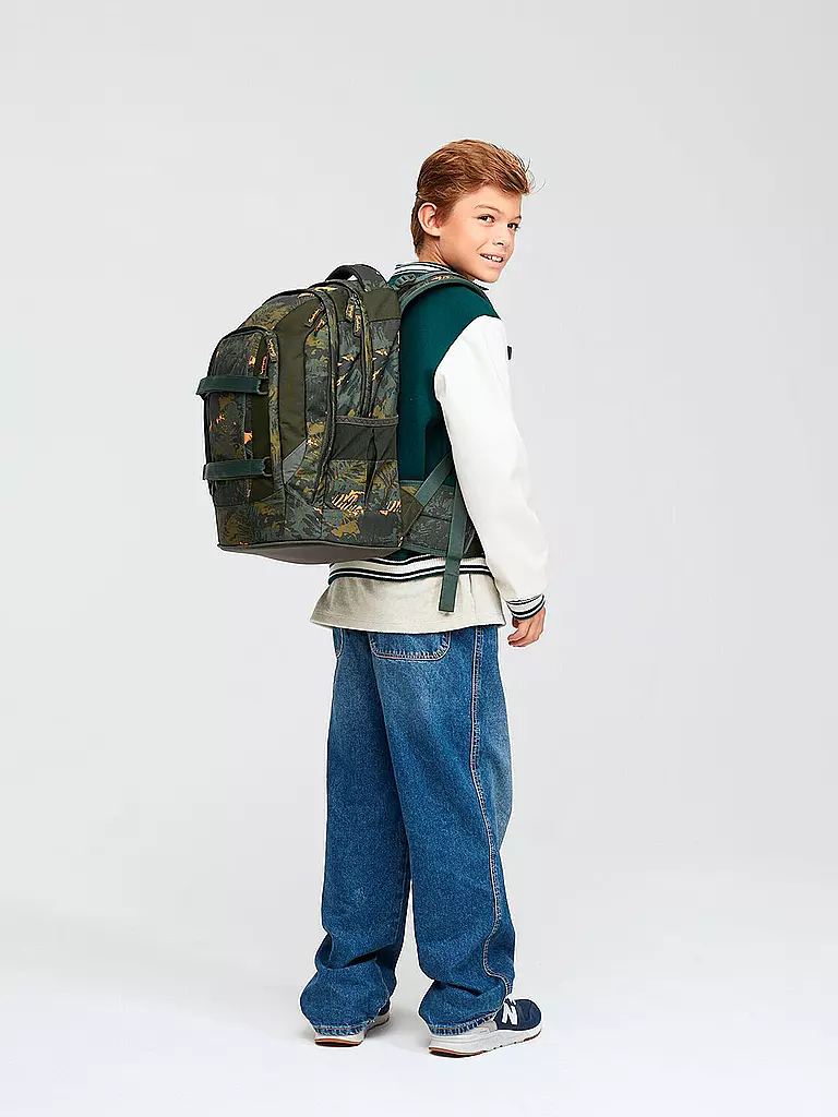 SATCH | Sac à dos scolaire Satch Pack Jurassic Jungle | dunkelgrün