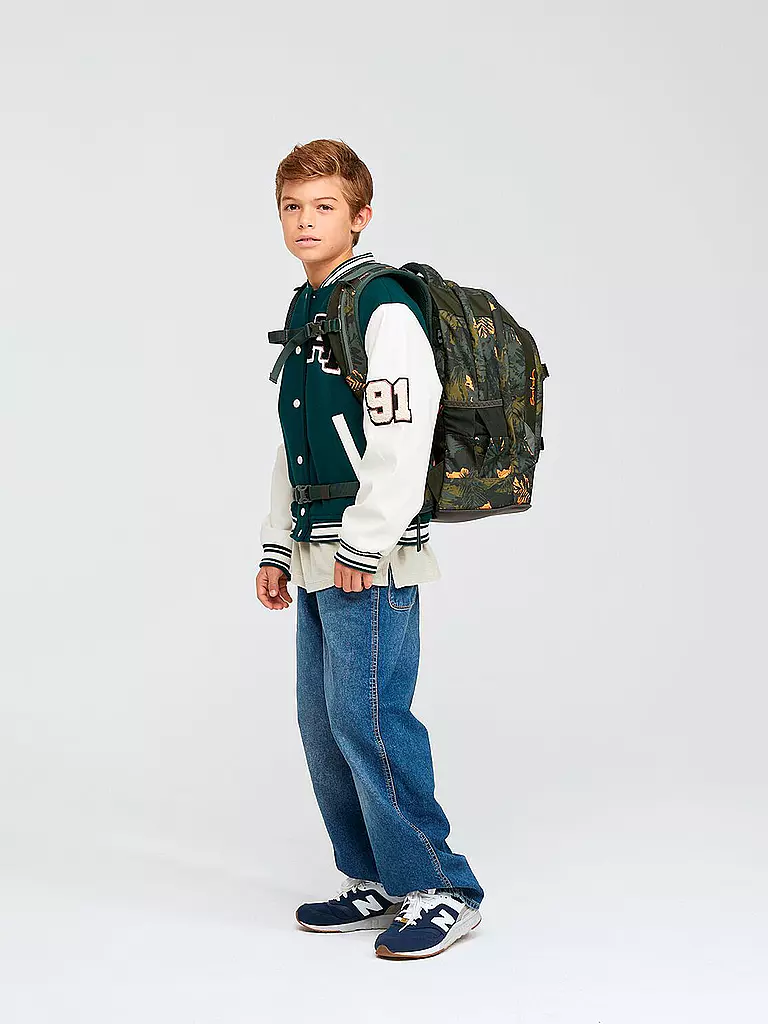 SATCH | Sac à dos scolaire Satch Pack Jurassic Jungle | dunkelgrün