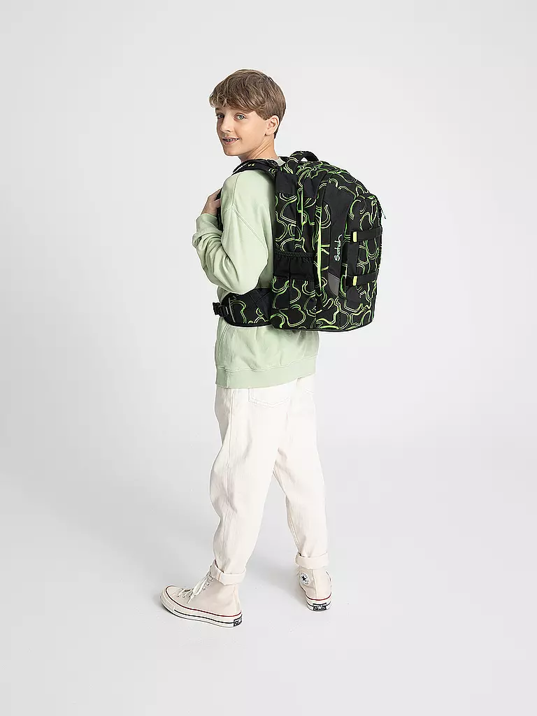 SATCH | Schulrucksack Pack - Green Supreme | Noir