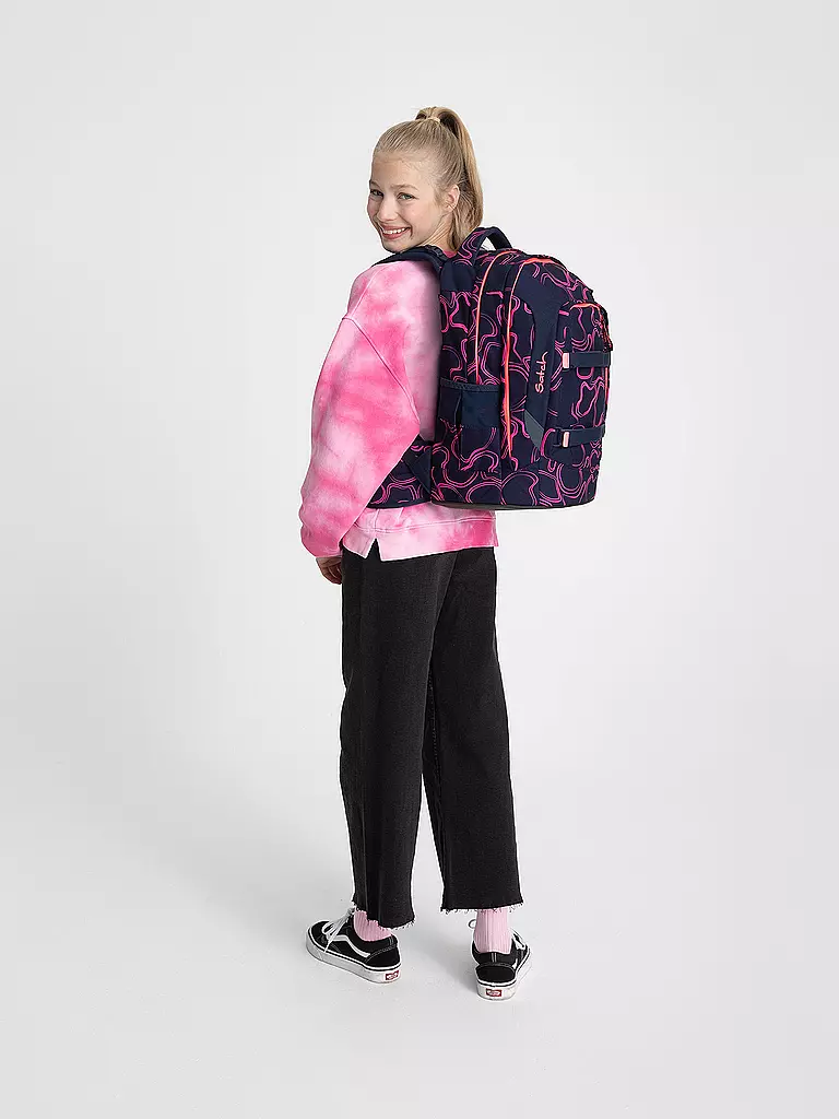 SATCH | Schulrucksack Pack - Pink Supreme | Bleu foncé