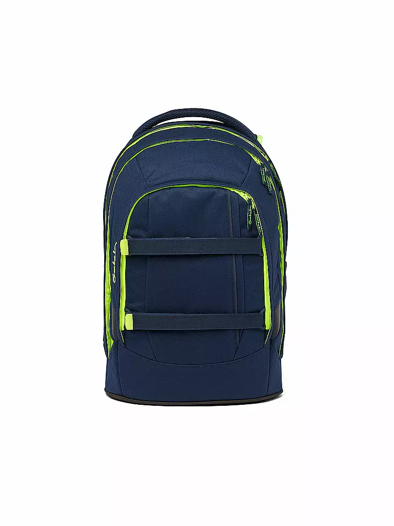 SATCH | Schulrucksack Pack - Toxic Yellow | Bleu foncé