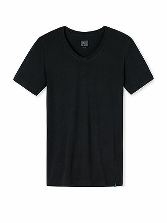 SCHIESSER | T-shirt LONG LIFE SOFT bleu-noir