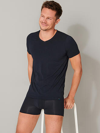 SCHIESSER | T-shirt LONG LIFE SOFT bleu-noir