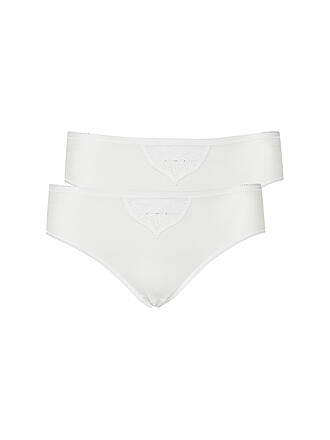 SCHIESSER | Slips Tai "Cotton Essentials" lot de 2 (Blanc)