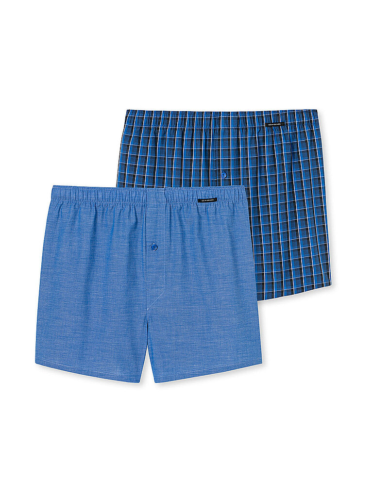 Boxershorts lot de 2 royal bleu S
