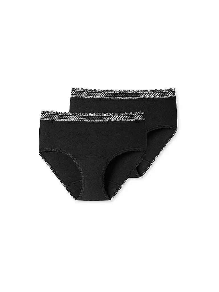 SCHIESSER | Culottes de règles, lot de 2 | schwarz